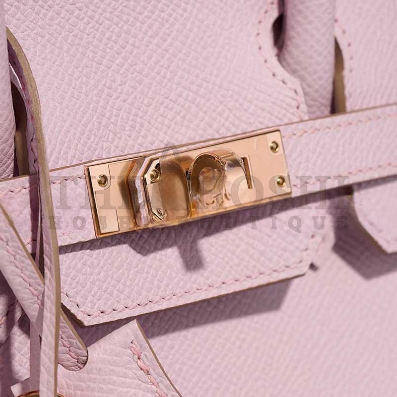 H**me5 BIRKIN 25 EPSOM ROSE-GOLD HARDWARE ROSE SAKURA 635247 (25*20*13cm) Master Quality